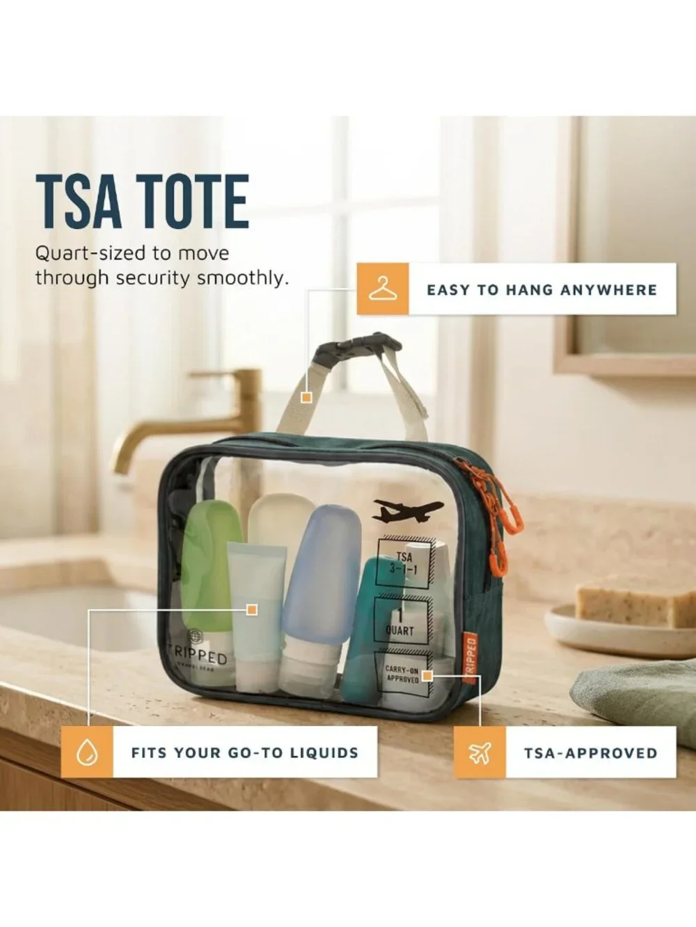 3-Piece Travel Toiletry Bag Set | Compact, Waterproof, Stylish Organizer